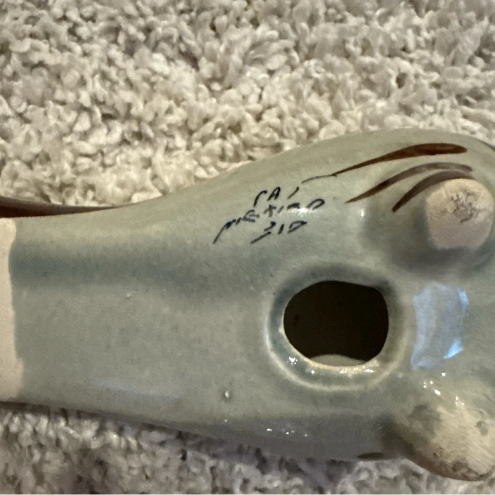 Vintage Tonala Mexican folk art pottery bird